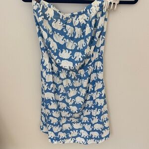 Lilly Pulitzer Blue and White Elephant Print Dress, size small